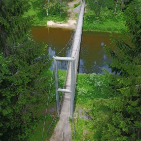 Swinging Bridge in Mikeriai